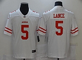 Nike 49ers Trey Lance White 2021 Draft Vapor Limited Jersey,baseball caps,new era cap wholesale,wholesale hats